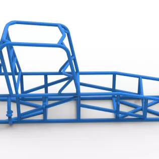 Frame of Vintage Dirt Silver Crown Car Scale 1:25 - Model thumbnail 14