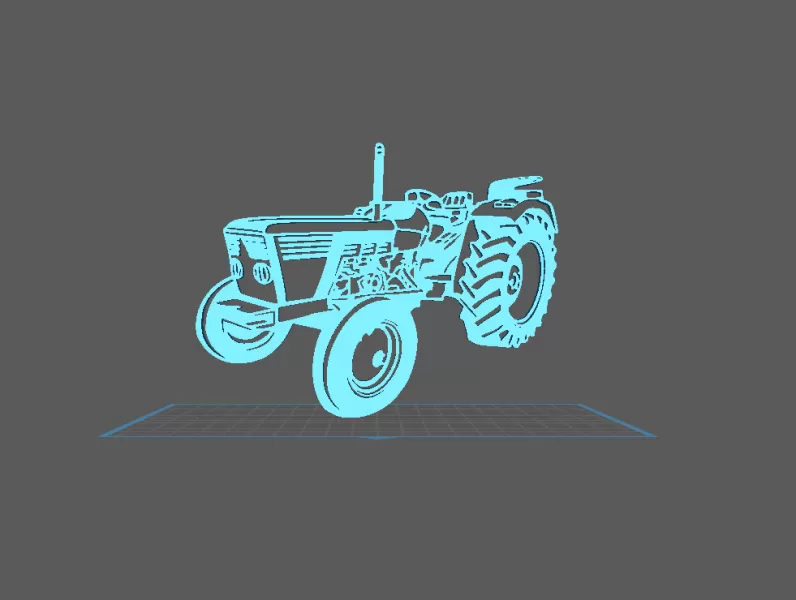 Tractor - Deutz D62 Wall Art - Model preview 2