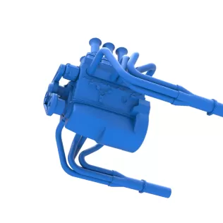 Engine of Vintage Supermodified stock car Scale 1:25 - Model thumbnail 3