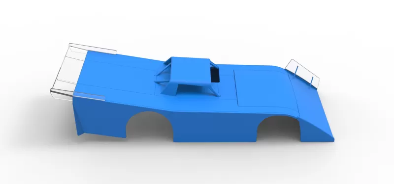 Shell of Vintage Dirt late model Race car Version 5 Scale 1:25 - Model preview 16