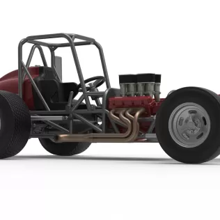 Dirt Silver Crown Champ car Base Version 2 Scale 1:25 - Model thumbnail 25