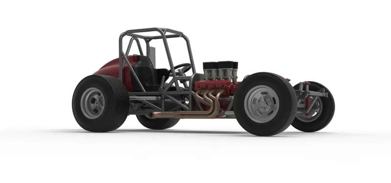 Dirt Silver Crown Champ car Base Version 2 Scale 1:25 - Model preview 25