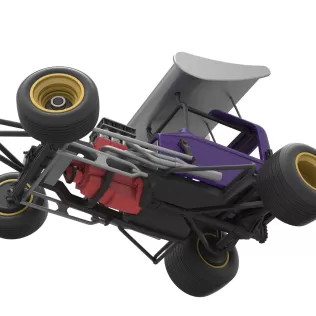 Vintage Winged Supermodified for Dirt while turning Scale 1:25 - Model thumbnail 3