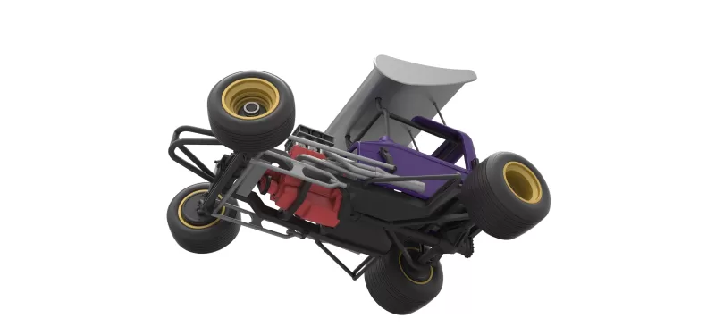 Vintage Winged Supermodified for Dirt while turning Scale 1:25 - Model preview 3
