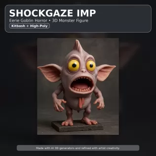 Oddball Creature Set – Fantasy Weirdlings Kitbash High-Poly 3D - Model thumbnail 14