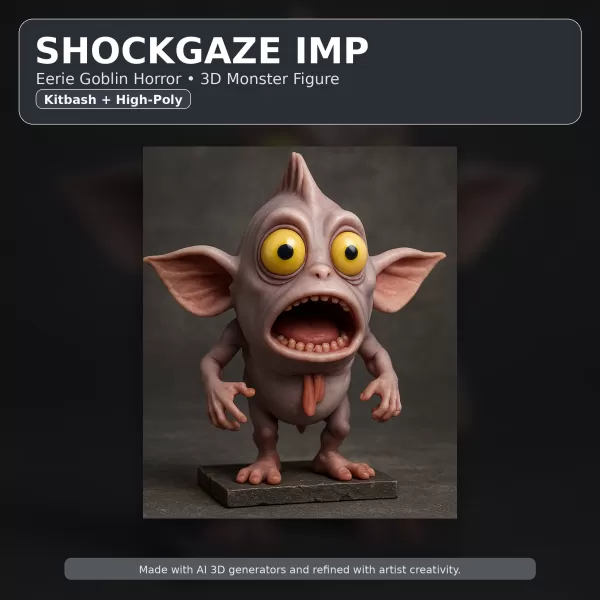 Oddball Creature Set – Fantasy Weirdlings Kitbash High-Poly 3D - Model preview 14