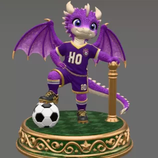 Fantasy Football Dragon STL for 3D Printing - Model thumbnail 7