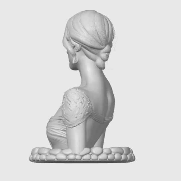 Olivia Wilde 3D Bust - Model preview 7
