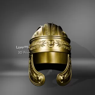 Ancient Roman Golden Helmet - Model thumbnail 1