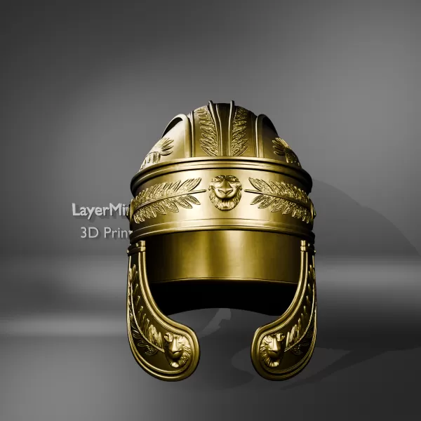 Ancient Roman Golden Helmet - Model preview 1