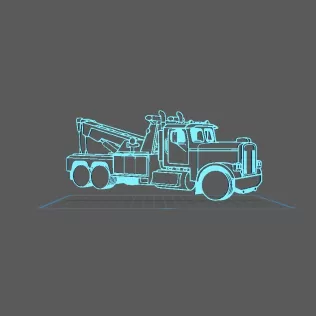 Truck - Tow truck Wall Art - Model thumbnail 1