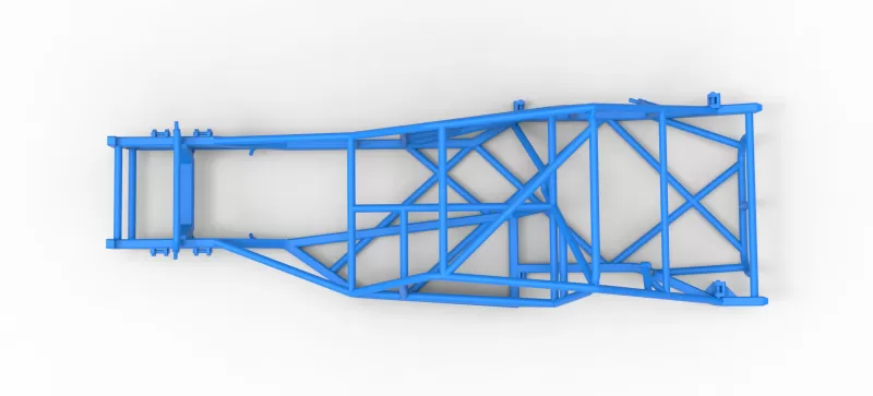 Frame of Vintage Asphalt Modified stock car V2 Scale 1:25 - Model preview 8