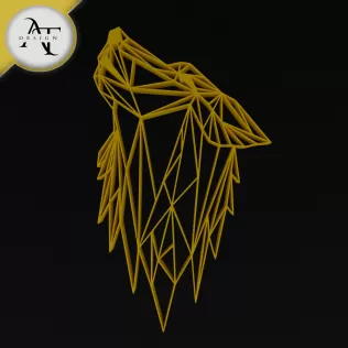 Wolf - Geometric - 2D Wall Art Decor