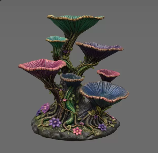 Enchanted Floral Tree Organizer STL File for 3D Print - Model preview 12