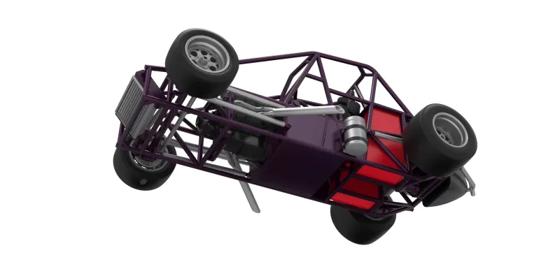 Experimental Pavement Silver Crown Car Base Version 2 Scale 1:25 - Model preview 3