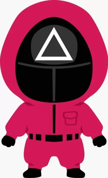Guardia Triángulo chibi― Juego del Calamar | Fan Art coleccionab - Model preview 1
