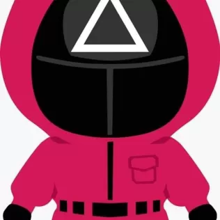 Guardia Triángulo chibi― Juego del Calamar | Fan Art coleccionab - Model thumbnail 1