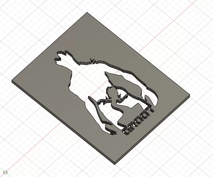 Silhouette Groot - Marvel Wall Art - Model preview 2