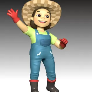 Farmer Yumi Fan Art - Model thumbnail 3