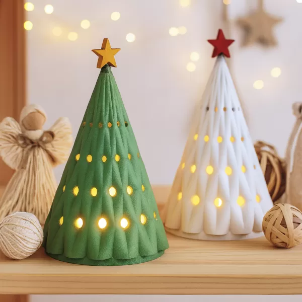 Christmas Tree Candle Holder | Centerpiece Holiday Decoration - Model preview 5