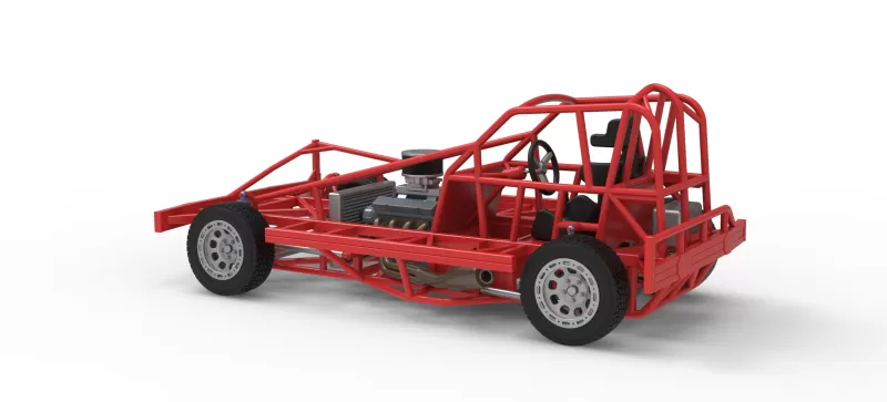 BriSCA Formula 1 Stock Car Base for Dirt Version 2 Scale 1:25 - Model preview 12