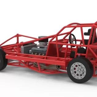 BriSCA Formula 1 Stock Car Base for Dirt Version 2 Scale 1:25 - Model thumbnail 12