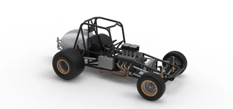 Vintage Dirt Silver Crown Car Base Scale 1:25 - Model preview 24