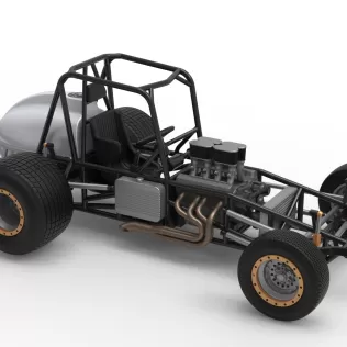 Vintage Dirt Silver Crown Car Base Scale 1:25 - Model thumbnail 24