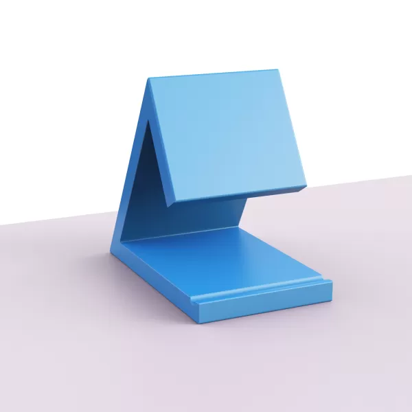 Triangle Book Holder, Tablet; Kindle; Cup Holder, Table or Night - Model preview 6