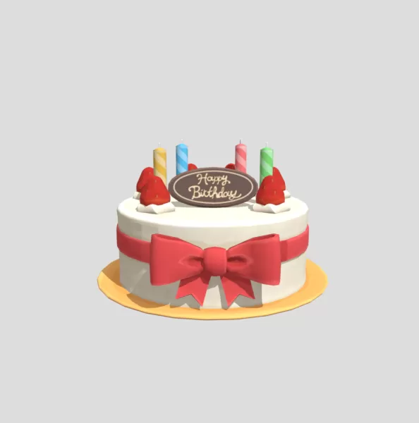 Birthday Cake - Model preview 1