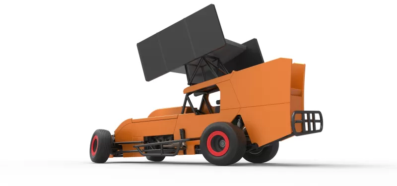 Southern Wing Modified Stock car while turning Scale 1:25 - Model preview 13