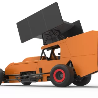 Southern Wing Modified Stock car while turning Scale 1:25 - Model thumbnail 13