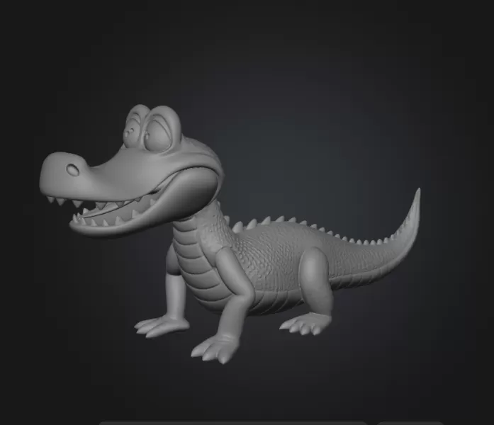 flexi crocodile - Model preview 2