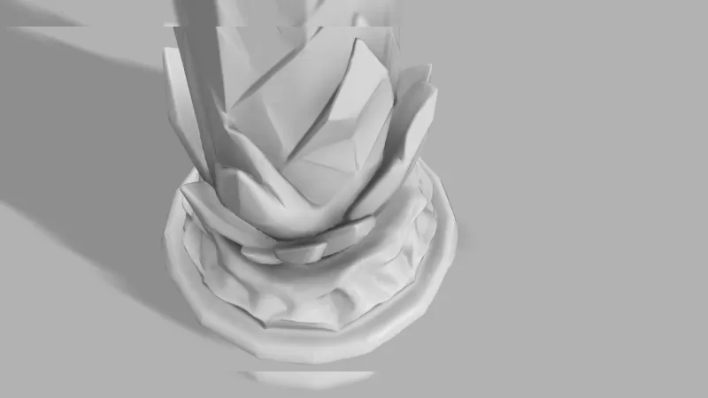 Crystal Obelisk - Fantasy Tabletop & Decor Piece - Model preview 3