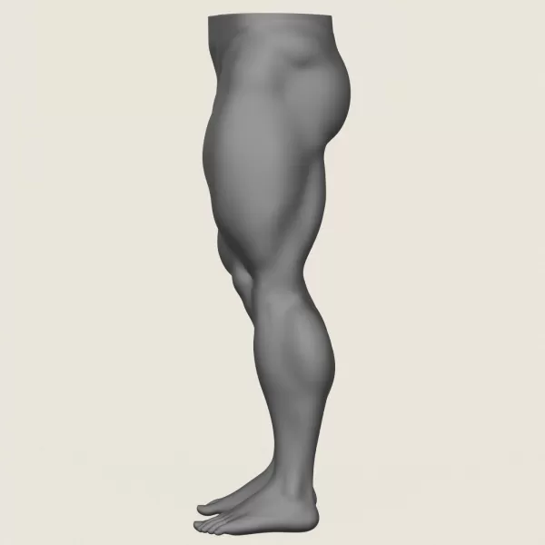 Muscular Man Leg Pose 01 - Model preview 3