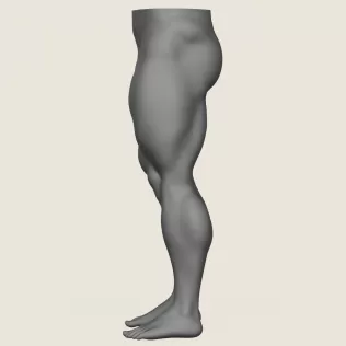 Muscular Man Leg Pose 01 - Model thumbnail 3