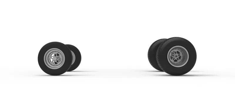 Wheel Set of Dirt Silver Crown Car Scale 1:25 - Model preview 4