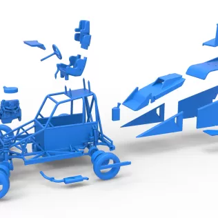 New Zealand Ministock car while turning Version 2 Scale 1 to 25 - Model thumbnail 28
