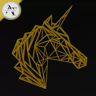 Unicorn - Geometric - 2D Wall Art Decor