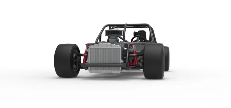 Vintage Asphalt Modified stock car Base V7 Scale 1:25 - Model preview 6
