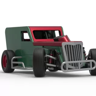 Dwarf car while turning Scale 1:25 - Model thumbnail 27