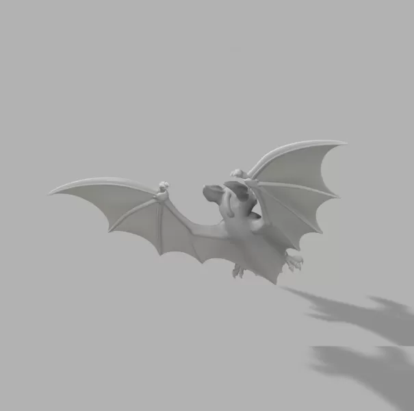 Hanging Bat Ornament - Spooky Miniature - Model preview 5