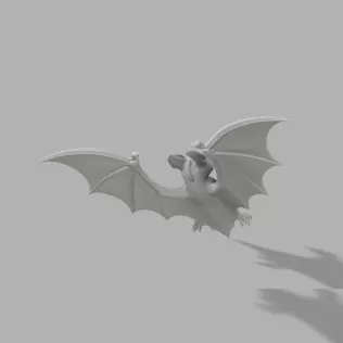 Hanging Bat Ornament - Spooky Miniature - Model thumbnail 5