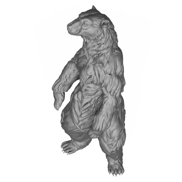 3D Printable Polar Bear Standing Pose - Model preview 4
