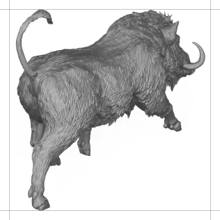 Wild Boar 3D Print Model