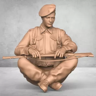 Sitting Army Soldier