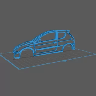 Peugeot - 206 Wall Art - Model thumbnail 1