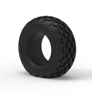 Offroad tire 28 deflated Scale 1:25 - Model thumbnail 7
