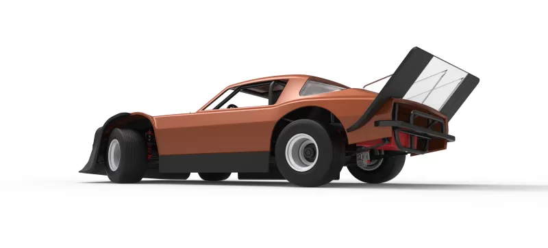 Vintage Dirt late model Race car V4 while turning Scale 1:25 - Model preview 13