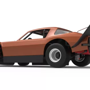 Vintage Dirt late model Race car V4 while turning Scale 1:25 - Model thumbnail 13